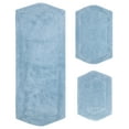 thumbnail image 2 of Home Weavers Waterford Collection 100% Cotton Non-Slip Bathroom Rug Set Machine Washable Bathroom Rug-17"x24", Bath Rug- 21"x34", Runner- 22"x60", Blue Color 3 Piece Bath rug set, 2 of 8
