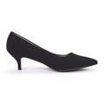 thumbnail image 3 of Zapatos de Tacón Bajo para Mujer DREAM PAIRS Punta Fina Negro, 3 of 6