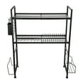 Over The Sink Dish Drying Rack, Adjustable Large 2 Tier Stainless Steel