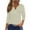 Beige, variant on Henley Style V Neck Shirt Women Seven Sleeve Button Down Top with Chest Pocket for Casual Outings and Weekend Brunch XXL Size Hot Pink