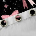 thumbnail image 4 of Homewish Cute Ribbon Bowknot Black Out Curtains for Teens Adults Female,Black Pink Curtains Pack of 2 (42x63 Each),Dreamy Princess Bedroom Curtains,Super Cozy Room Decor, 4 of 6