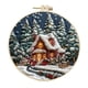 thumbnail image 2 of Fiudx Kit de Casa de Nieve Navideña, Bordado a Mano, Set Completo de Manualidades, Hilos y Agujas de Colores, Decoraciones Personalizadas, Adornos Navideños, Tamaño de 15 Cm, Idea de Regalo Única, 2 of 4
