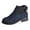 Navy, variant on Fall Heeled Plus Size Women's Ankle Boots with Comfortable Mid Heel for Daily Casual Wear Non- Sole Solid Color Design Toe-Covering Style