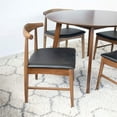 thumbnail image 7 of Allora 5-Piece Mid-Century Dining Set w/ 4 Pu Leather Dining Chairs in Black, 7 of 7