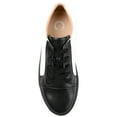 thumbnail image 4 of Journee Womens Lynz Two-Tone Lace-Up Sneakers, Widths Available, 4 of 8