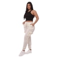 thumbnail image 2 of Soft Fleece Lined Cargo Sweatpants - Cream, 2 of 9
