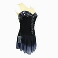 thumbnail image 3 of LIUHUO Custom Spandex Black Gradient Sleeveless Figure Skating Dress Girls Ladies embellished with diamonds, 3 of 8