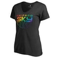 thumbnail image 2 of Women's Black Chicago Sky Team Pride Wordmark V-Neck T-Shirt, 2 of 3