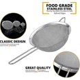 thumbnail image 3 of Sieve Set In Three Different Sizes Metal Sieve Made Of Stainless Steel, Fine Mesh Sieve Kitchen Sieve Stainless Steel, 3 of 5