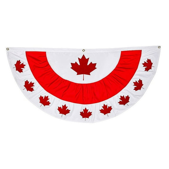 Evergreen Flag Canadian Maple Leaf Applique Bunting
