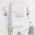 thumbnail image 3 of RiverRidge Geneva Bathroom and Laundry Mirrored Wall Mount Storage Medicine Cabinet with Drop-Down Door - White, 3 of 7