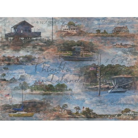 Graffitee Studios Connecticut Thimble Islands Graphic Art on Wrapped Canvas