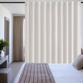 thumbnail image 2 of XWZO 100x84 Extra Wide Curtains for Sliding Glass Door, Room Divider Curtains 84 Inches Long 1 Panel, Back Tab & Rod Pocket Room Darkening Curtains for Bedroom Partition, Ivory, 2 of 9
