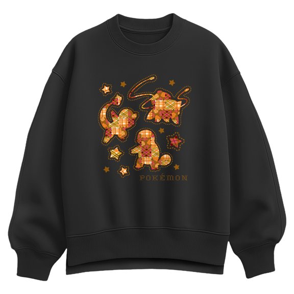 Pokémon - Fall Patchwork - Women's Oversized Fleece Crew Sweatshirt