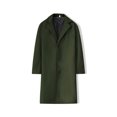 thumbnail image 6 of Men's Solid Long Coat Casual Lapel Overcoat Medium Fit, Long Sleeve Pocketed Trench Jacket, Warm Business Daily Wear | TOPLIU,Army Green L, 6 of 8