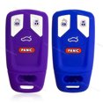 thumbnail image 2 of 2pcs Dobrev 4 Buttons Silicone Case Protector Key Fob Cover Smart Car Remote Holder for Audi TT A4 A5 S4 S5 Q7 SQ7 2017 2018 with Panic Button (Purple and Blue), 2 of 5