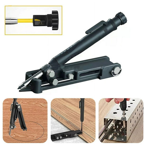 Herramienta de trazado versátil, herramienta de trazado con lápiz trazador de carpintero de agujero profundo para herramienta de trazado de carpintería herramienta de trazado de madera
