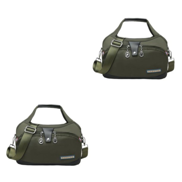 Bolso de hombro de moda Qarigey para mujer hecho con tela Oxford color campo verde