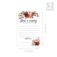 thumbnail image 5 of Koyal Wholesale Share a Memory Cards, Fall Burgundy Marsala Floral Cards for Wedding, Memories, 4" x 6", 52-Pk, 5 of 5
