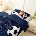 thumbnail image 3 of Erosebridal Football Games Twin Comforter Sets For Kids,Boys Sports Theme Bedding Set,Reversible navy blue,2pcs, 3 of 7