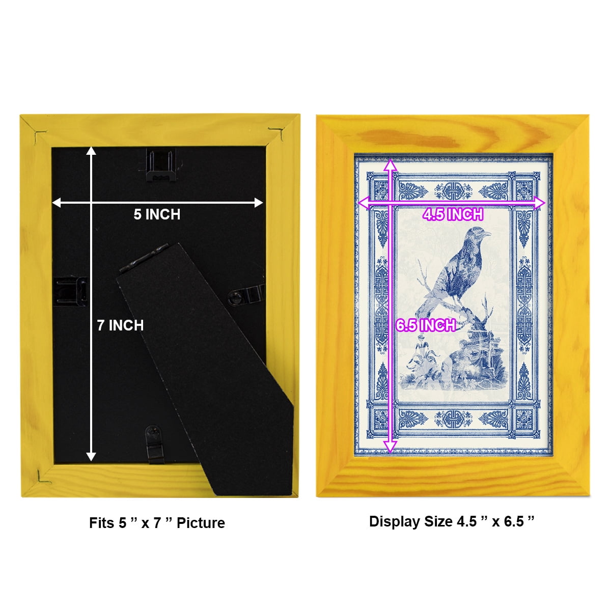 Toile de Jouy I -Framed Print w/glass-Sunflower Yellow