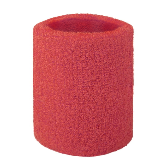 GOGO 100 Pieces Sports Wristbands Terry Cloth Sweatbands 3 Inches Red