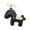 Black, variant on Elegant Minimalist Keychain Alloy Circlet 3D Horse Ornament