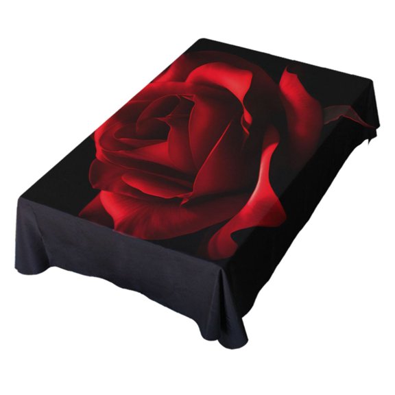 JSTEL Blooming Rose Flower Closeup Table Cloth Square 54 x 54 Inch Tablecloth Anti Wrinkle Table Cover for Dining Kitchen Parties