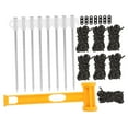 thumbnail image 4 of Houderco 1Set Plastic Camping Tent Pegs Windproof Rope for Traveling Outdoor Enthusiasts, 4 of 8