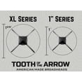 thumbnail image 3 of Tooth of the Arrow 100 Grain 4-Blade Vented 1-Inch Broadhead, 3 pack, 3 of 5