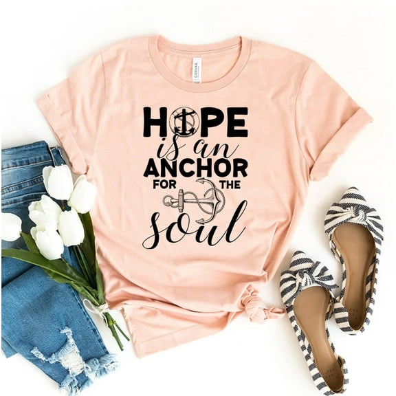 Hope Is An Anchor For The Soul T-shirt Positive Shirt Inspirational Top Butterfly Gift Motivational Shirts Nautical Jesus of My Hebrews Christian Kids Church