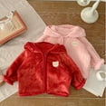thumbnail image 2 of Bwdbhd Baby Jacket Kids Boy Girl Winter Hooded Jackets Coats Light Weight Padded Outerwear Red,0-6 Months, 2 of 4