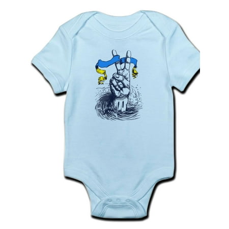 

CafePress - Pro Ukraine Support Ukrainian Flag Peace Body Suit - Baby Light Bodysuit