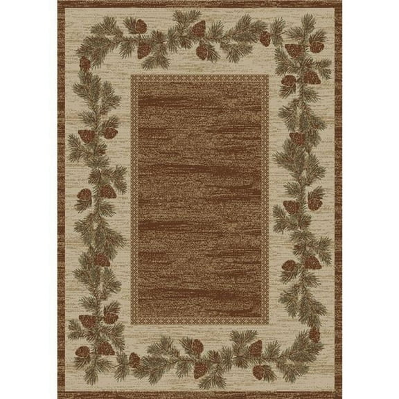 Mayberry Rug HS6708 4X6 3 ft. 11 in. x 5 ft. 3 in. Hearthside Mountain View Area Rug, Brown