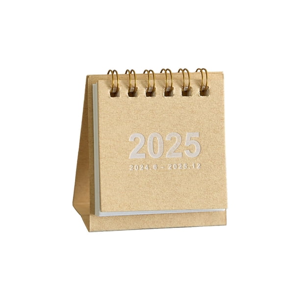 Calendario de Escritorio Pequeño 2025 Mini Calendario Calendario sin Imprimir Check In Planificador de Cuenta Regresiva Accesorios de Escritorio Mini Calendario de Escritorio