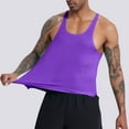 thumbnail image 5 of Running Tank Top Men Qiggri Fashionable Men's Sleeveless Casual Solid Color Thin Shoulder T-shirt Mens Workout Tank Tops, 5 of 5
