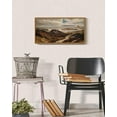 thumbnail image 6 of Drsoum Vintage Wall Art Seaside Path Wilderness Landscape Painting Retro Coastal Scenery Farmhouse Kitchen Living Room Decor 8x16in Natural Framed, 6 of 7