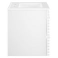 thumbnail image 4 of Wall Mount Sink Vanity Cabinet, White, Wood, Mid Century Hotel Bedroom Bathroom, Modern Contemporary HB33374, 4 of 9