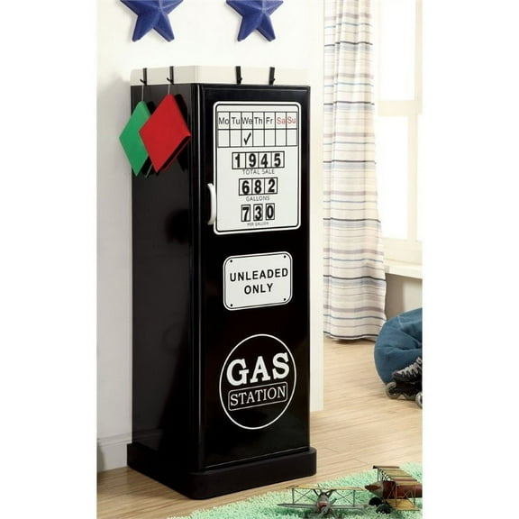 Furniture of America Mars Contemporary Metal 2-Shelf Closet in Black