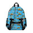 thumbnail image 3 of Excavator and No Entry Sign Blue Pattern Cute School Backpack Bag for School with Padded Back and Adjustable Shoulder Straps 15.25"x11.5"x5.25", 3 of 5
