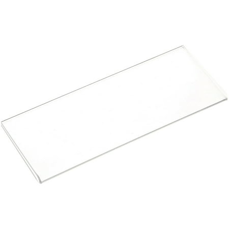 Plymor Clear Acrylic Folder-Style Sign Display Holder / Protector, 6.5" W x 2.25" H (2 Pack)