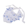 thumbnail image 5 of Unique Bargains 1 Pc French Lace Triangle Bandana Butterfly Turban Crochet Hair Scarf for Women Beige Purple, 5 of 5