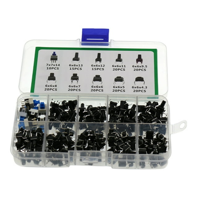 Youkk 180 Pieces/Set 6x6mm Panel Micro Switch Replacement Circuit Board Push Button Momentary Switches Electronic Components