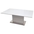 thumbnail image 3 of Best Master Furniture Alaskan Extendable High Gloss Dining Table in White/Gray, 3 of 4