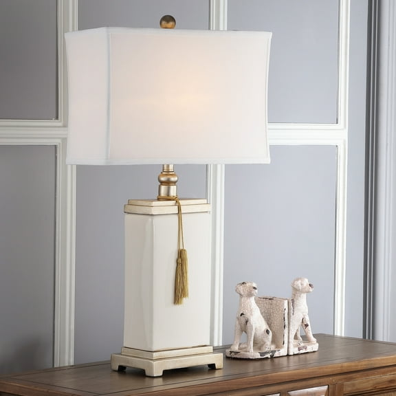 SAFAVIEH Amiliana Tassle Lamp | Creme |