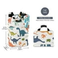 thumbnail image 2 of Yayeee Freestanding Laundry Hamper with Handle Collapsible Large Storage Basket for Clothes, Dinosaur Pattern, 2 of 7