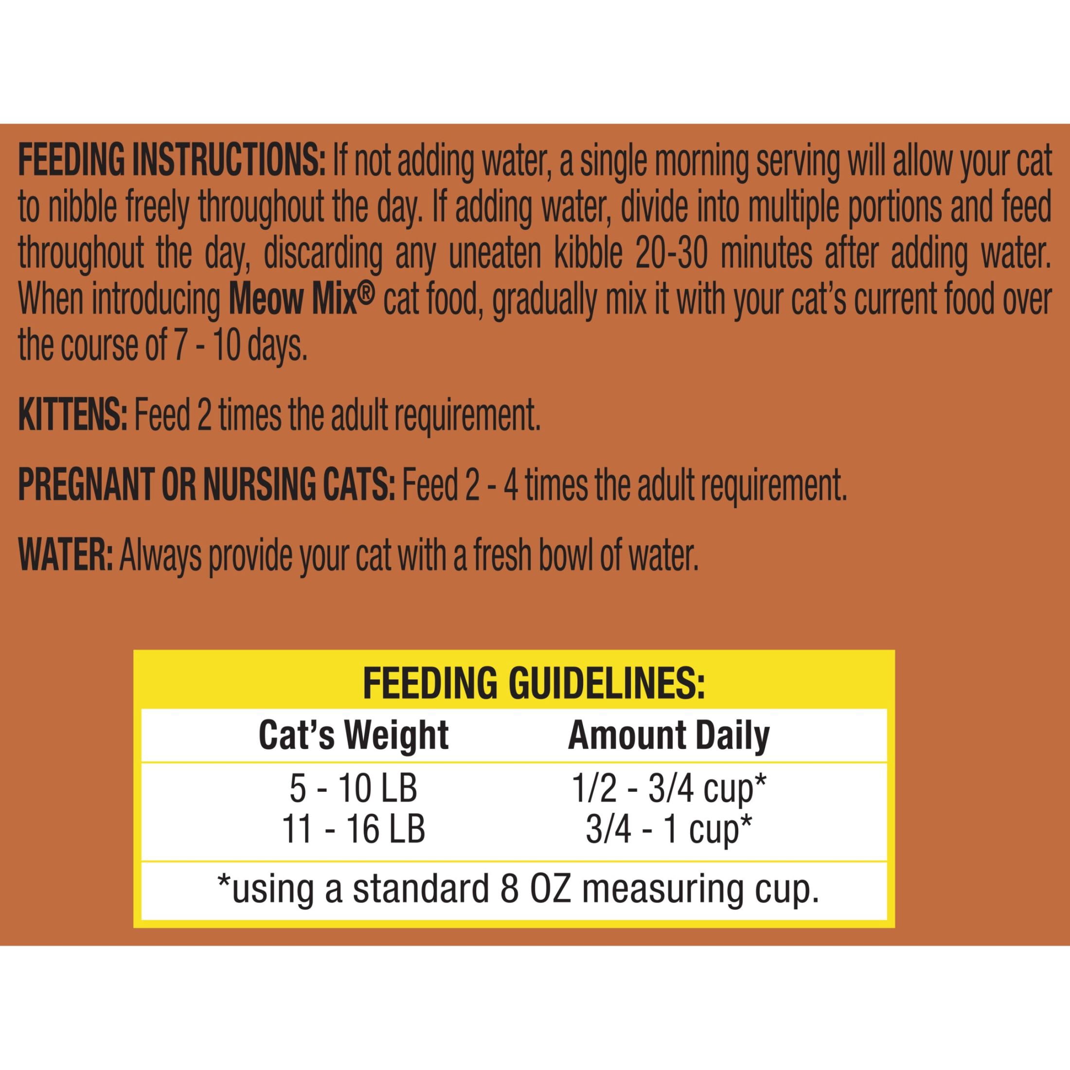 (2 pack) Meow Mix Gravy Coated Kibble Mix, Chicken Flavor Dry Cat Food, 3 Lb. Bag