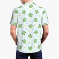 thumbnail image 3 of Balery Kawaii Frogs Printed Men’s Short Sleeve Polo Shirt, Midweight Men's Shirt,Golf Polo shirts -4X-Large, 3 of 8