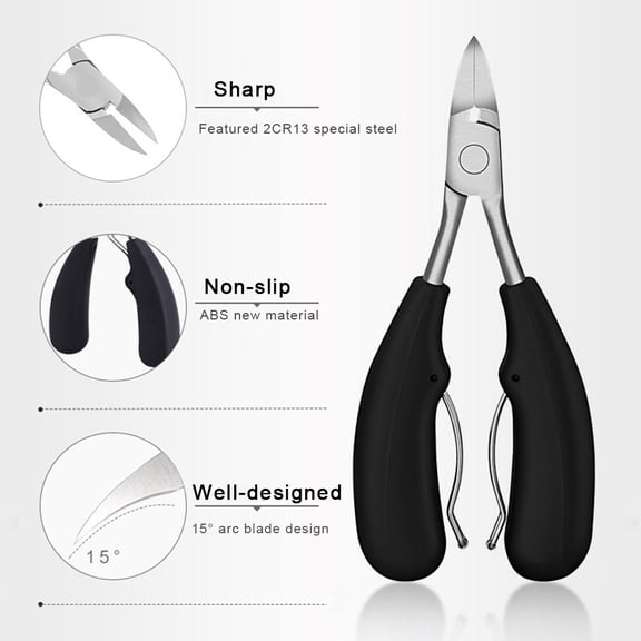 Sharp Toe Nail Clippers, Professional Podiatrist Toenail Clippers for Adult Ingrown Tool,Heavy Duty Toenail Clippers for Seniors Thick Nails, Pedicure Toenail Cutters for Arthritis Diabetic