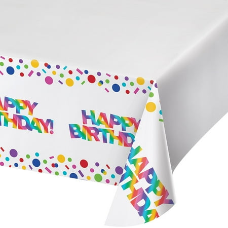 Rainbow Foil Plastic Rectangle Tablecover